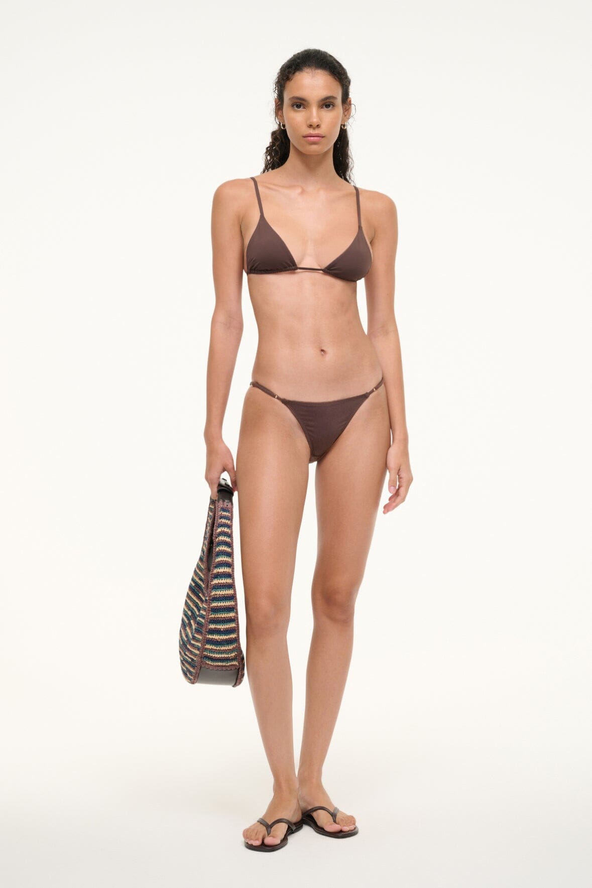 ALEXIS BIKINI TOP DARK CHOCOLATE - STAUD near me