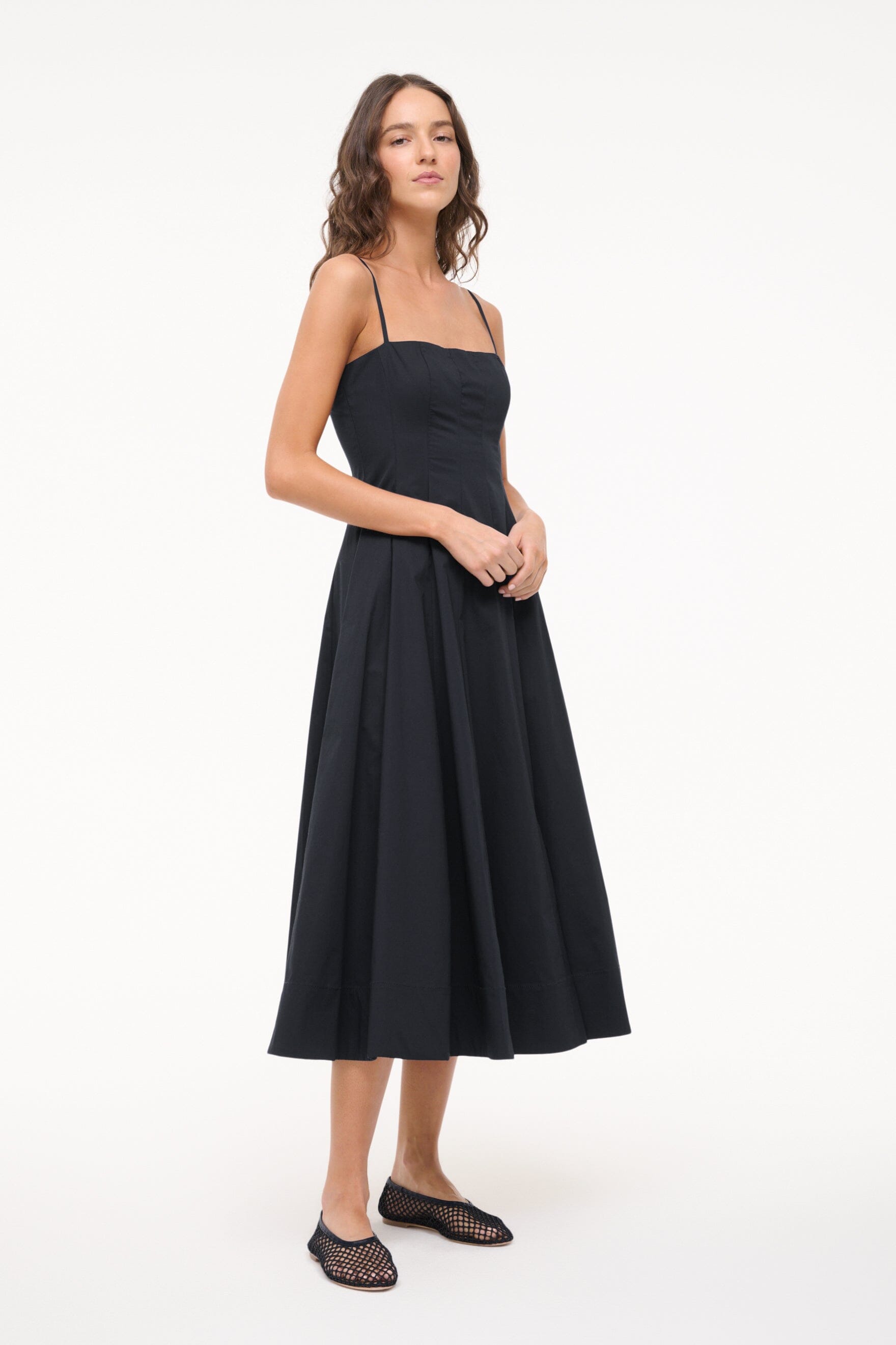 WYLIE DRESS BLACK - STAUD US
