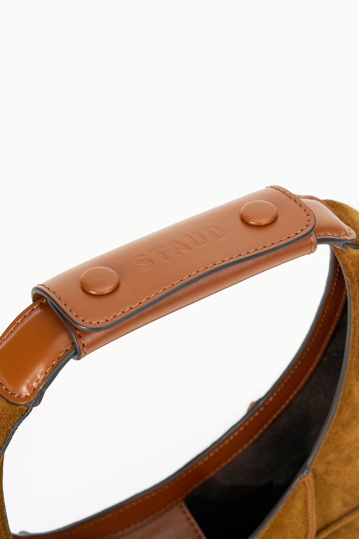 MOON TOTE BAG TAN SUEDE - STAUD online