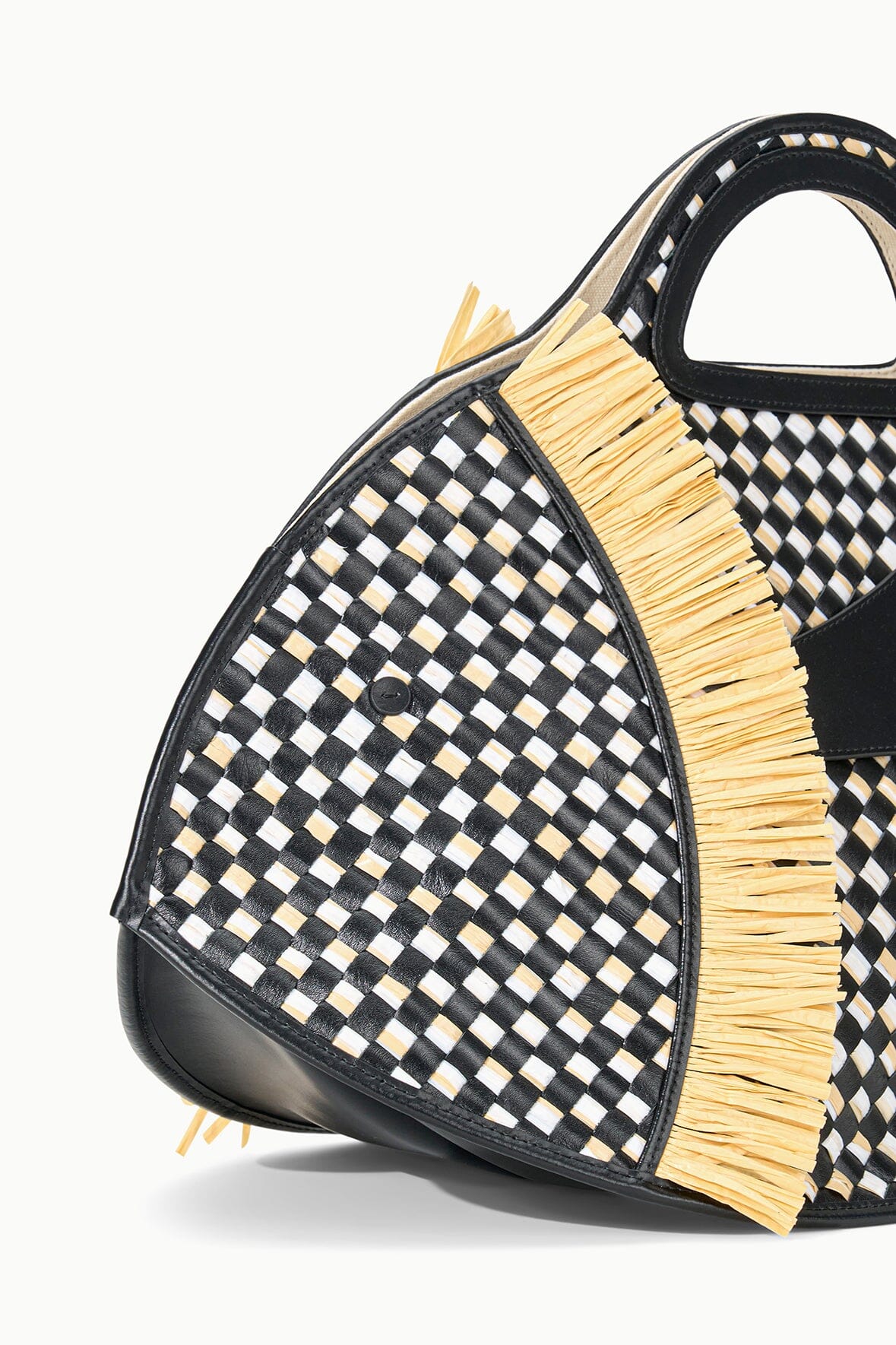 CLEO FISH BASKET TOTE BLACK/NATURAL - STAUD US