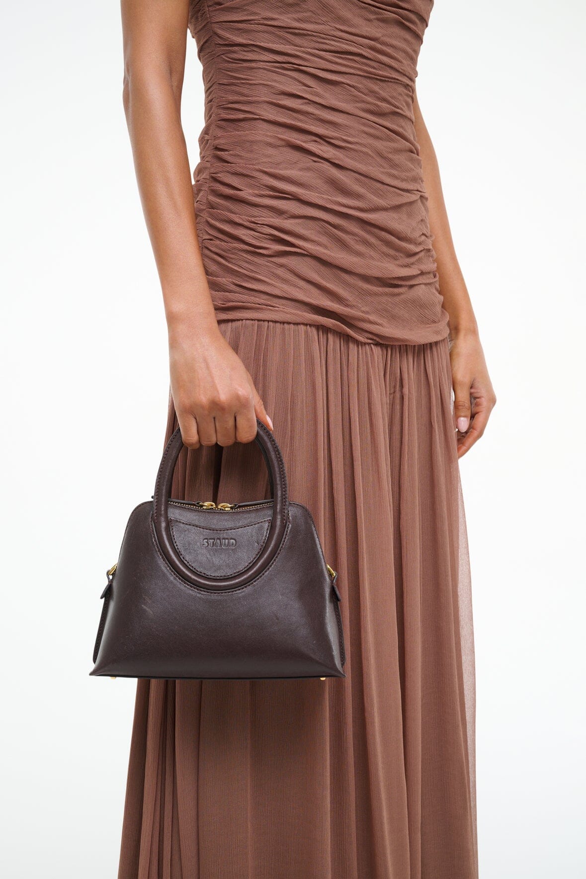NAOMI MINI SATCHEL ESPRESSO - STAUD sale
