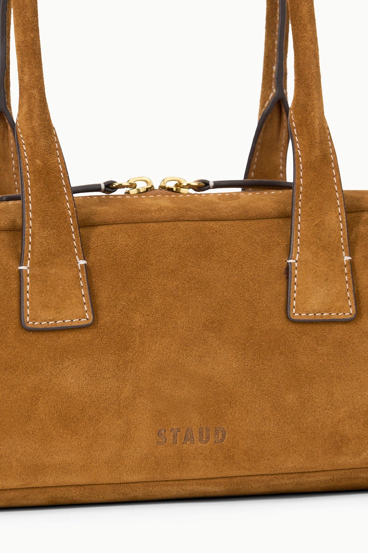 DUDE SHOULDER BAG TAN SUEDE - STAUD US
