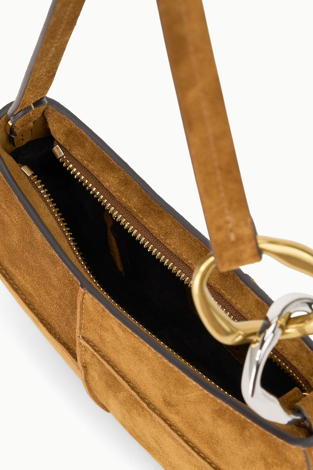 OLLIE BAG TAN SUEDE - STAUD online
