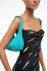DEMY SHOULDER BAG TEAL - STAUD for sale