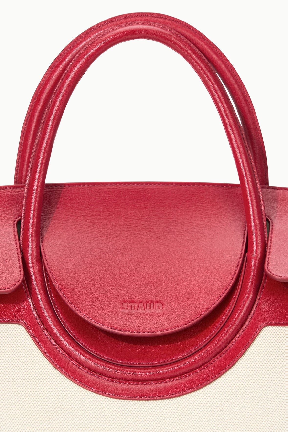 LARGE MAUDE CARRYALL NATURAL ROUGE - STAUD online