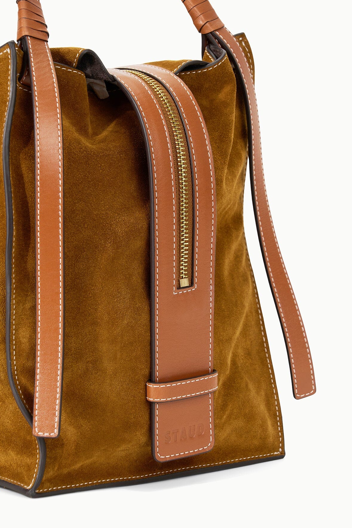HAROLD HOBO BAG TAN SUEDE - STAUD outlet
