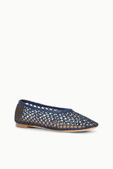 ALBA BALLET FLAT NAVY NETTING - STAUD US