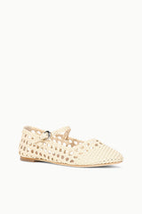 NELL MARY JANE FLAT CREAM - STAUD outlet