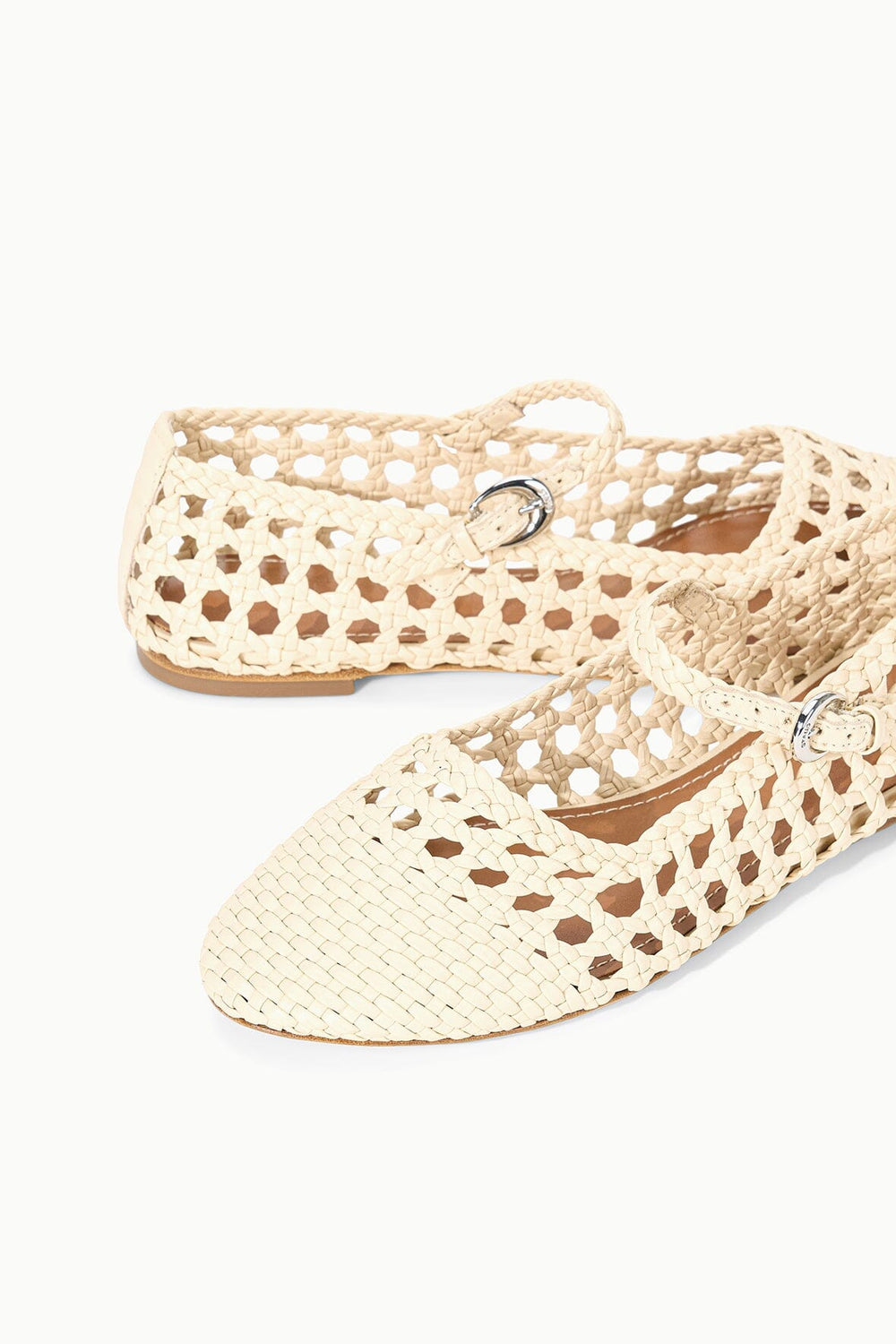NELL MARY JANE FLAT CREAM - STAUD outlet