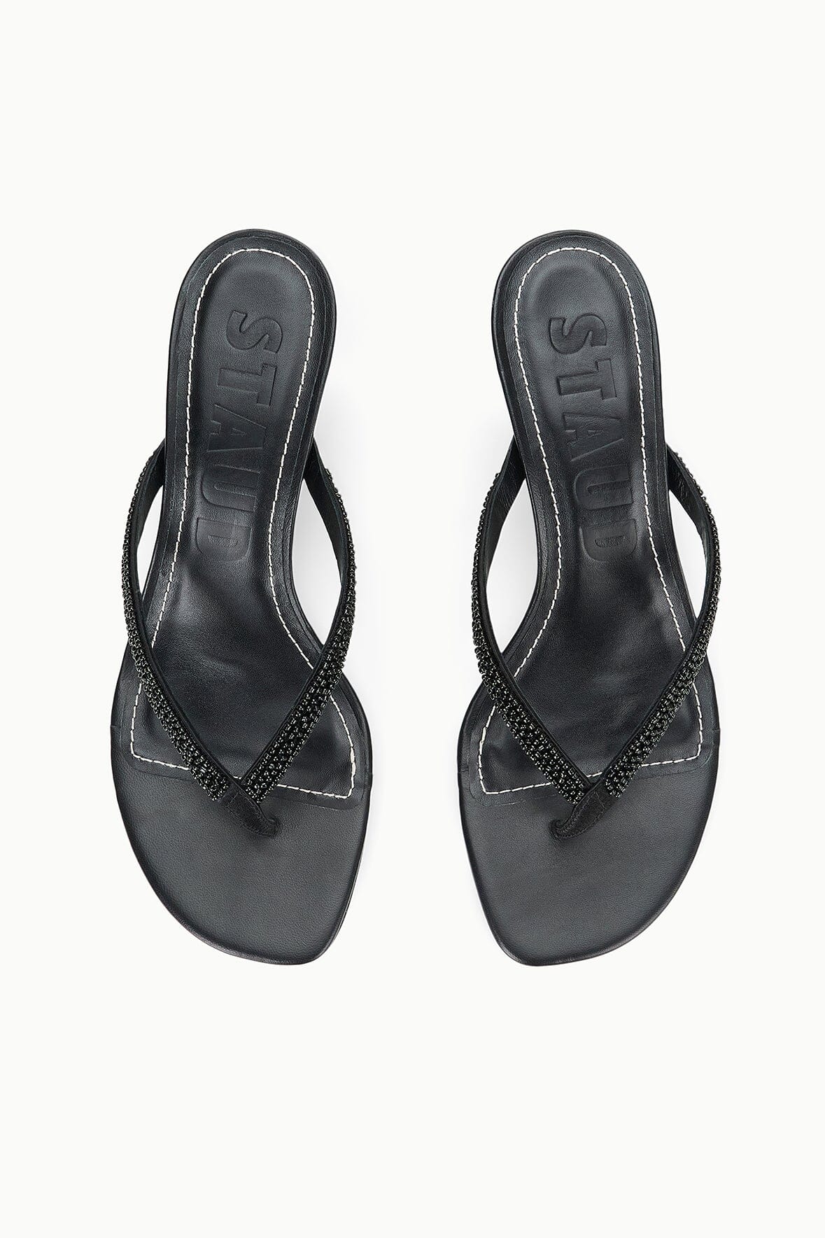 FREJA KITTEN HEEL BLACK BEADED - STAUD outlet