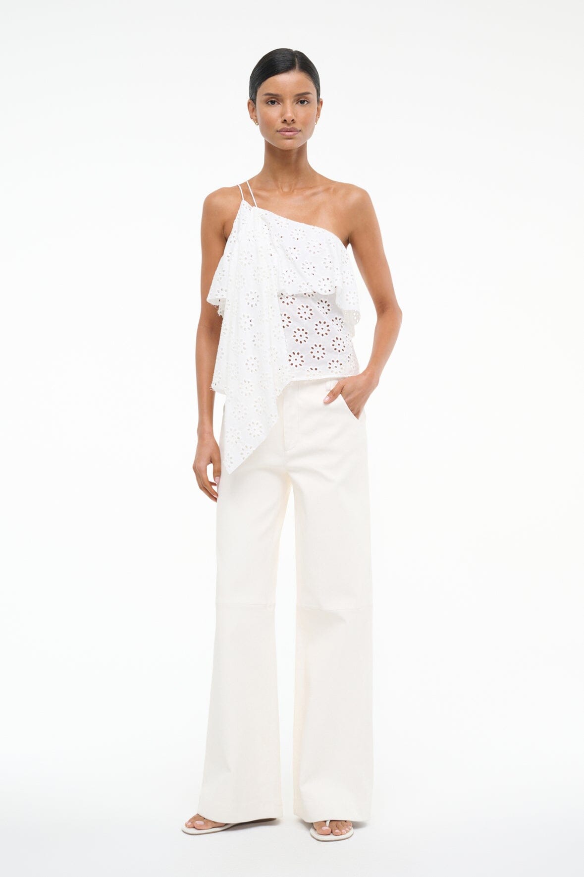 ISA TOP WHITE EYELET - STAUD US