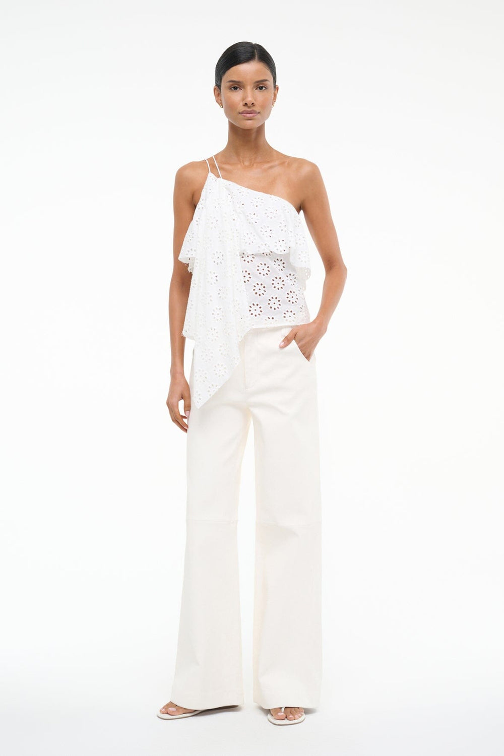 ISA TOP WHITE EYELET - STAUD US