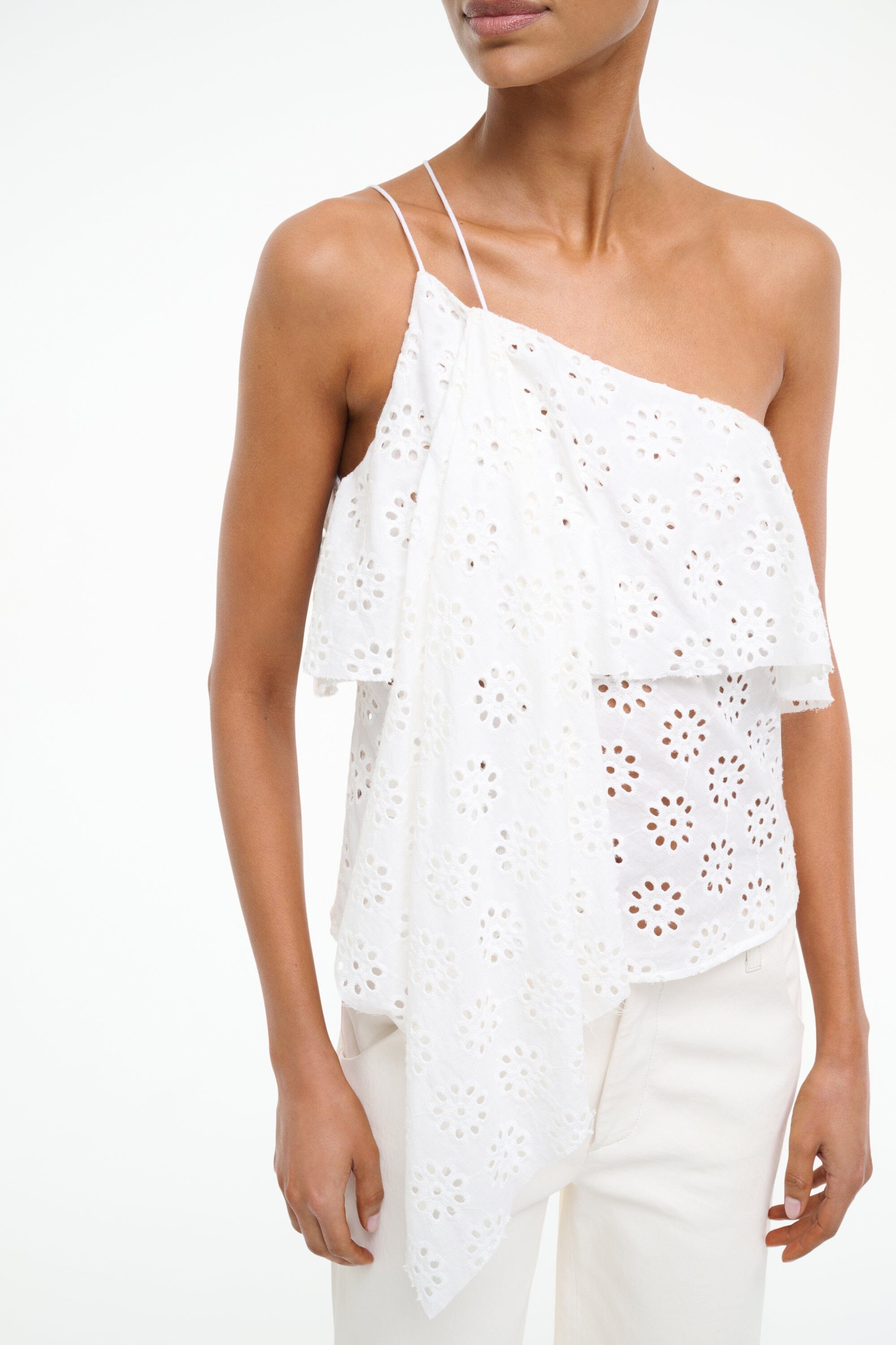 ISA TOP WHITE EYELET - STAUD US