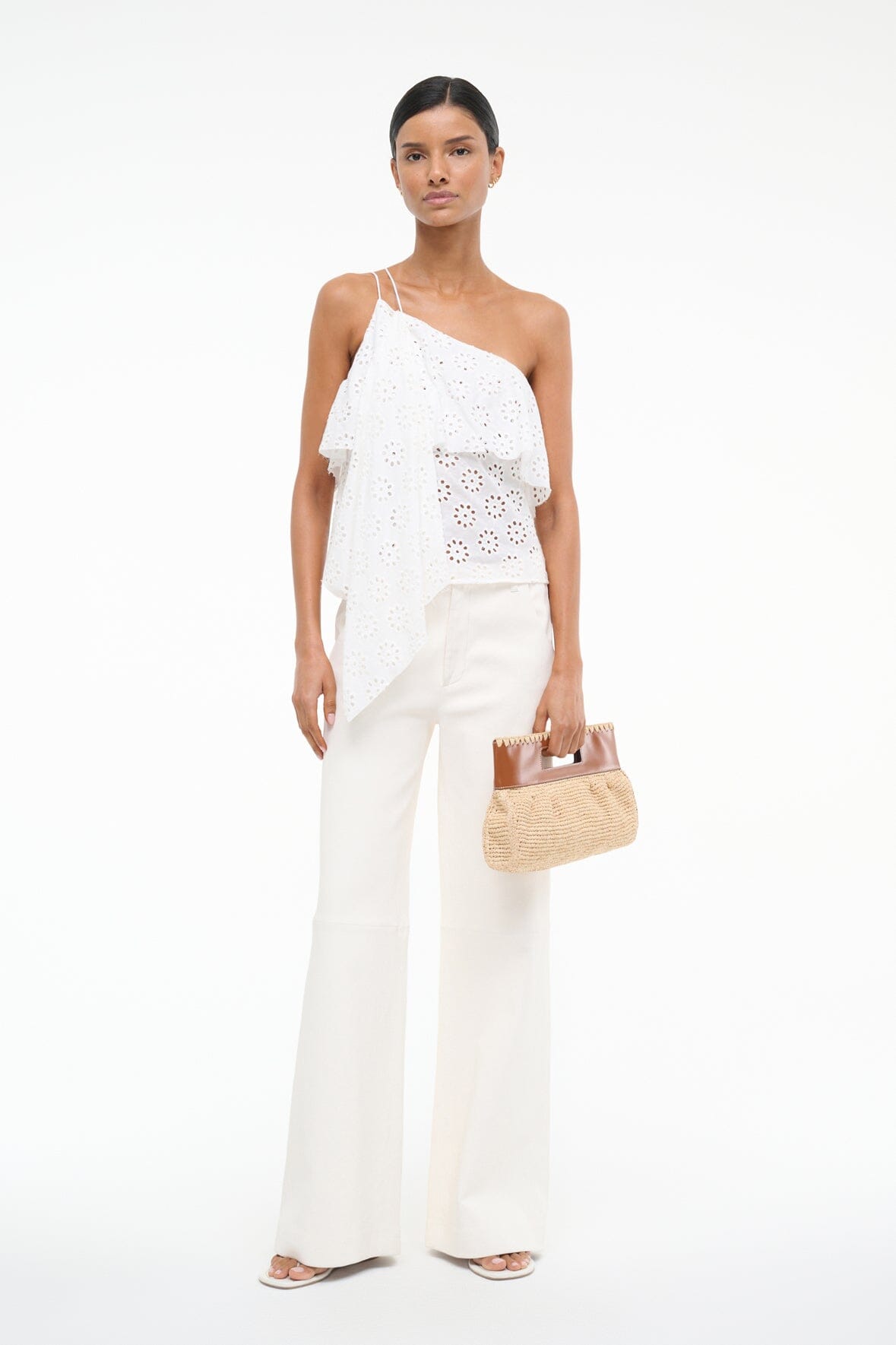 ISA TOP WHITE EYELET - STAUD US