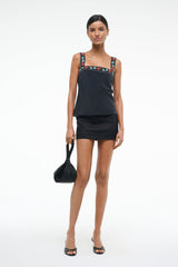 VERONICA SILK TOP BLACK - STAUD for sale
