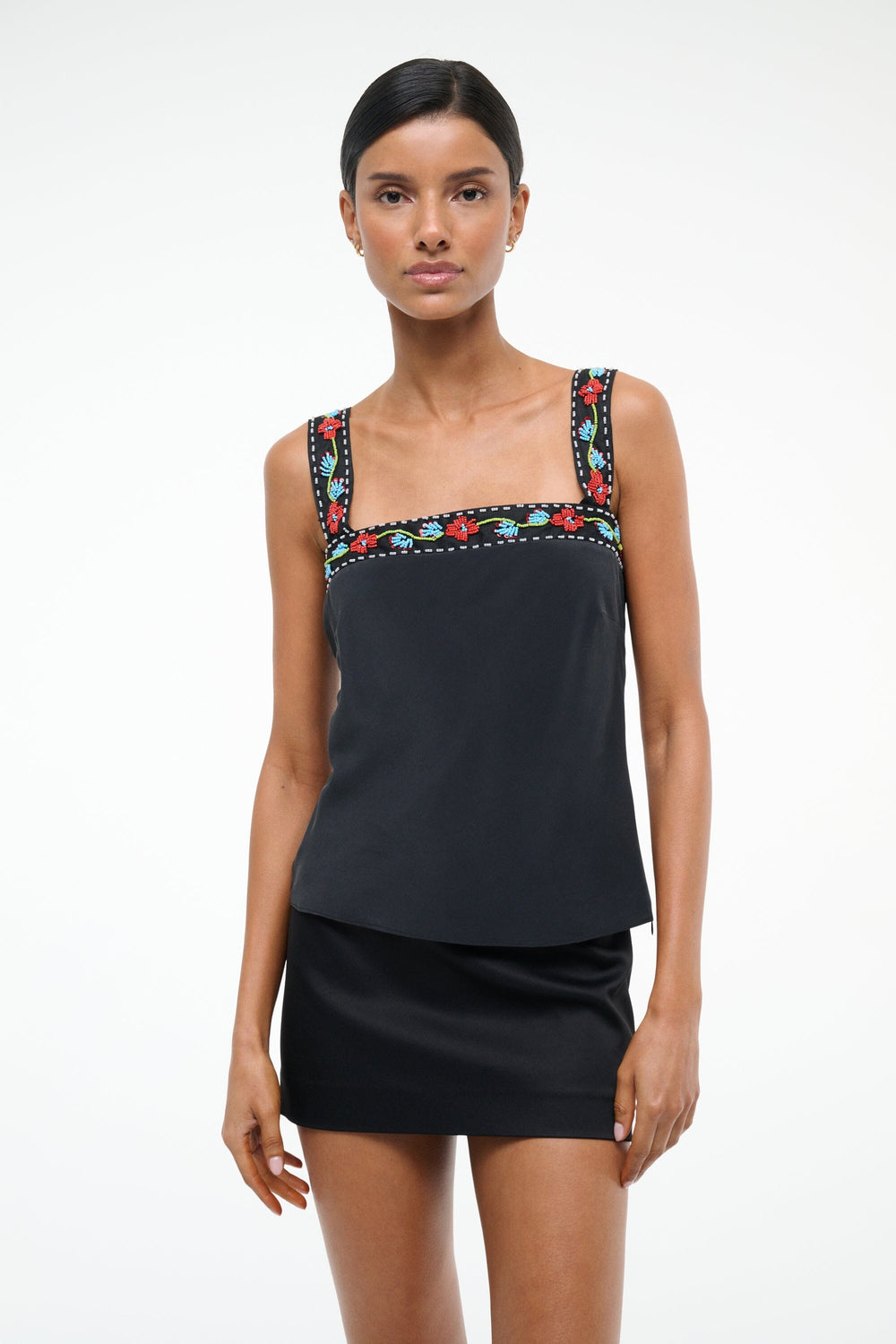 VERONICA SILK TOP BLACK - STAUD for sale