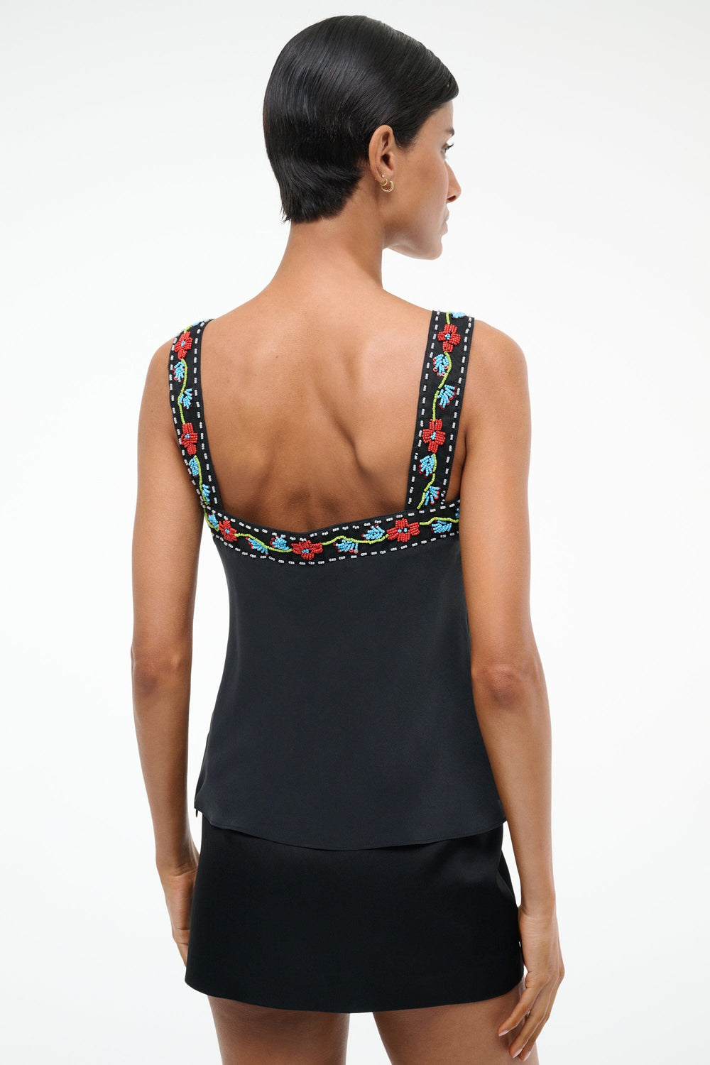 VERONICA SILK TOP BLACK - STAUD for sale