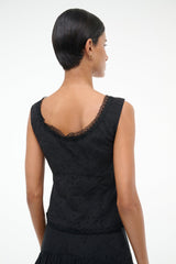 LOU TOP BLACK EYELET - STAUD online