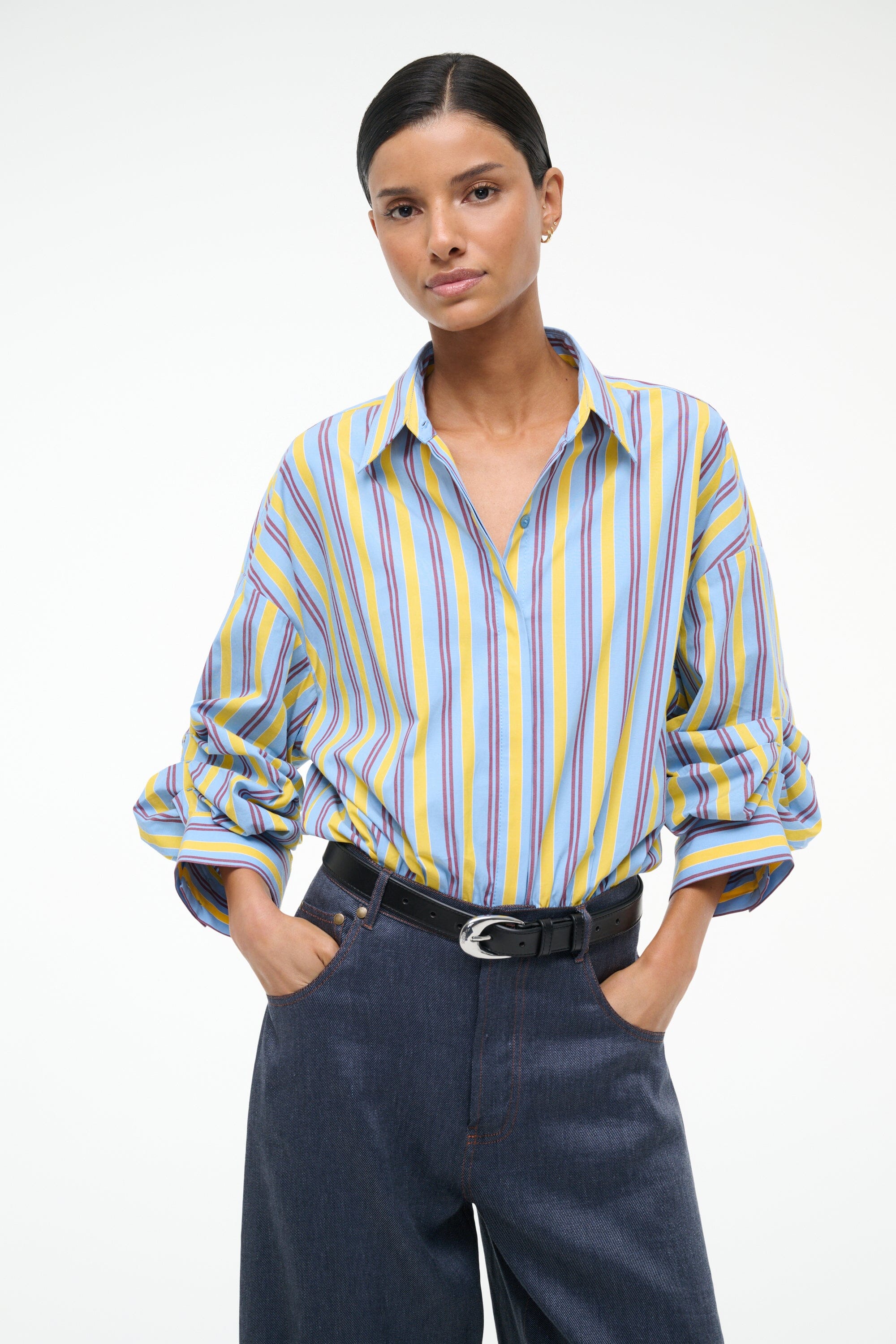 TRAVERSE BODYSUIT LINUS STRIPE - STAUD near me