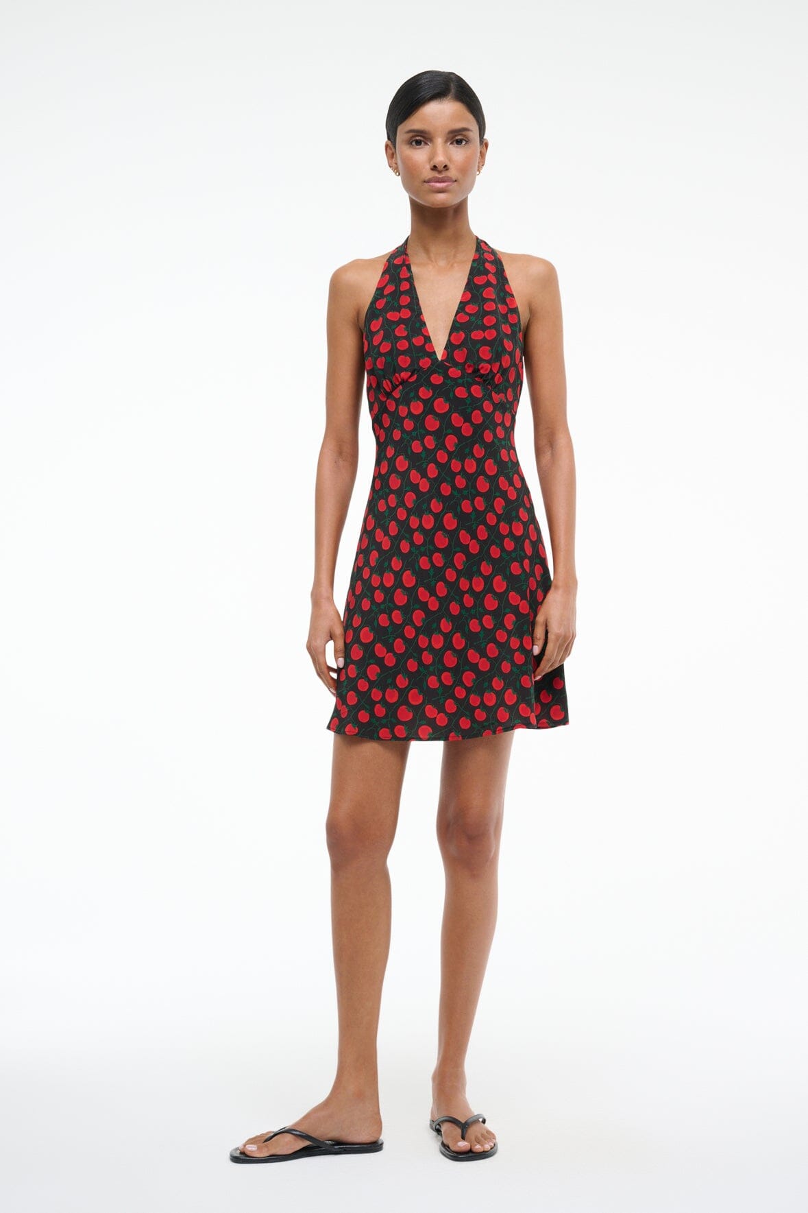 LUCCA MINI DRESS ON THE VINE BLACK - STAUD US