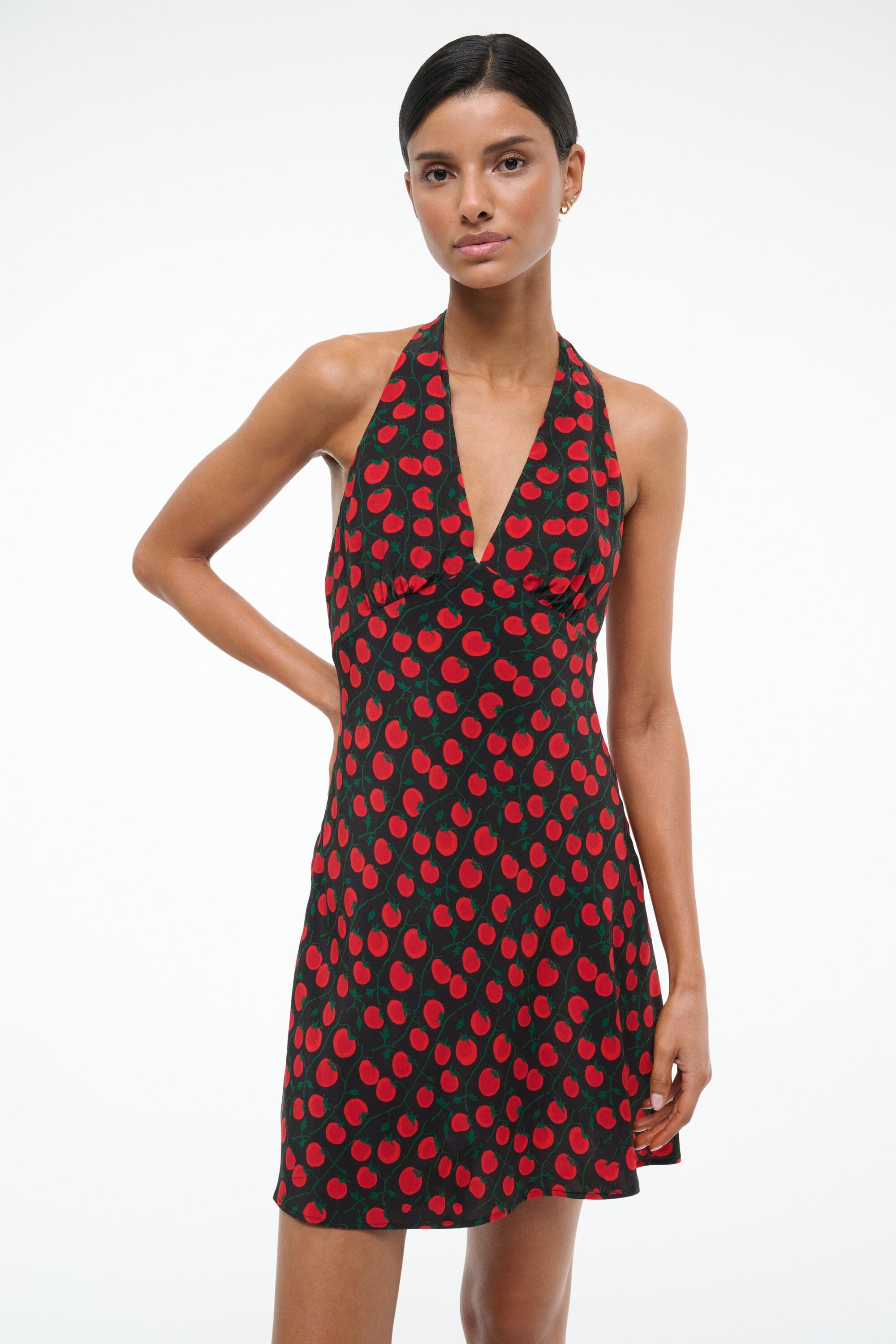 LUCCA MINI DRESS ON THE VINE BLACK - STAUD US