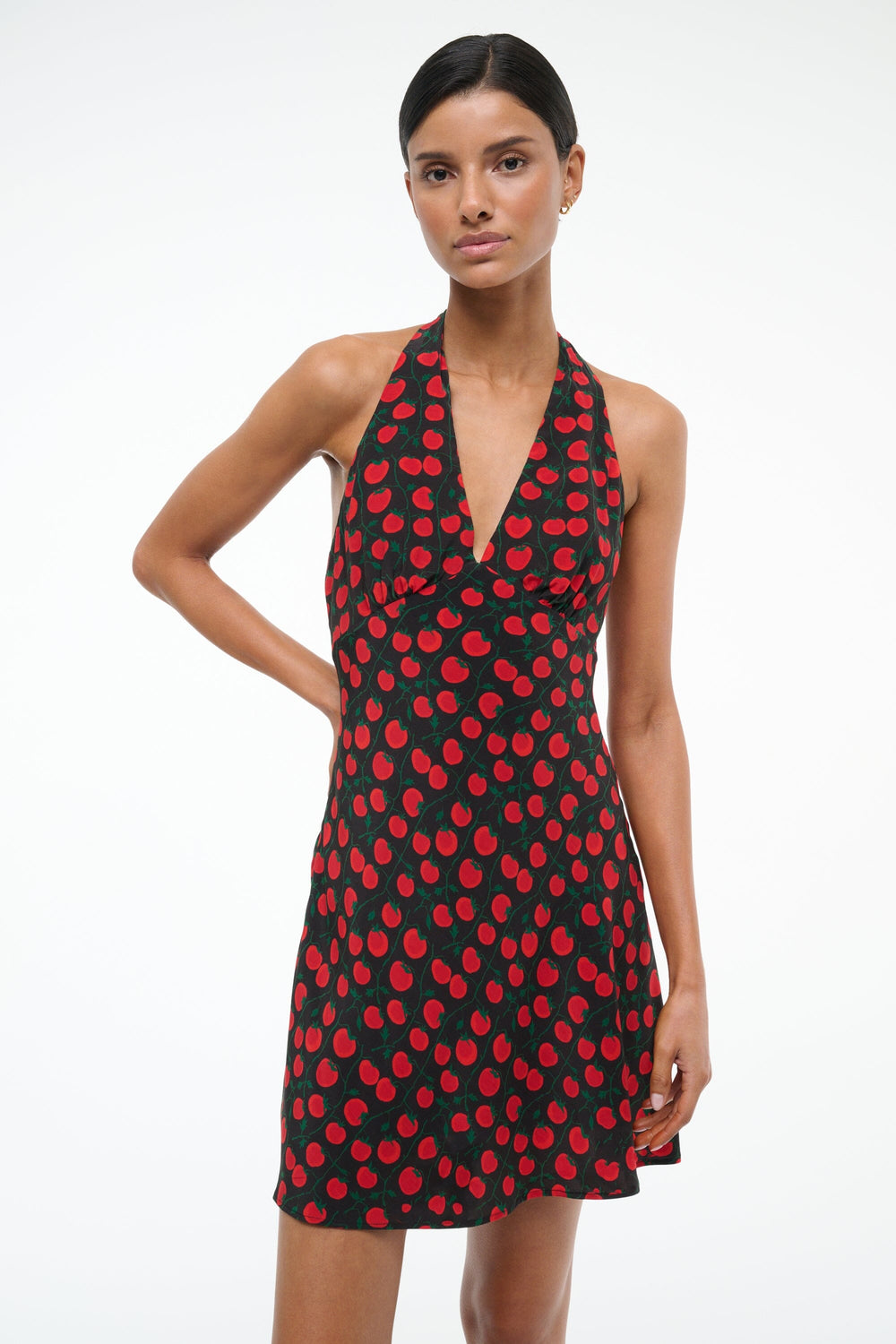 LUCCA MINI DRESS ON THE VINE BLACK - STAUD US