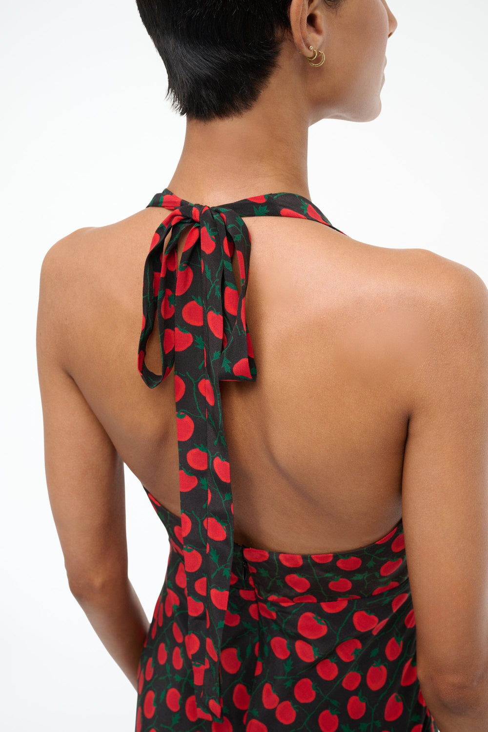 LUCCA MINI DRESS ON THE VINE BLACK - STAUD US