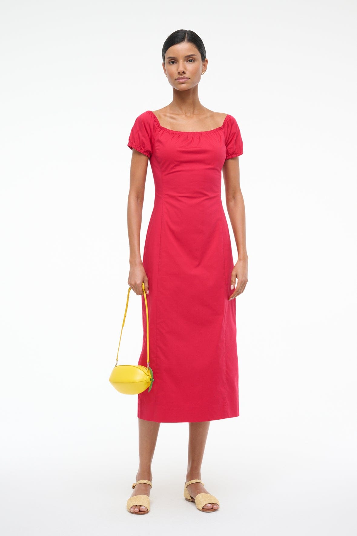 HELENE DRESS CHERRY - STAUD sale