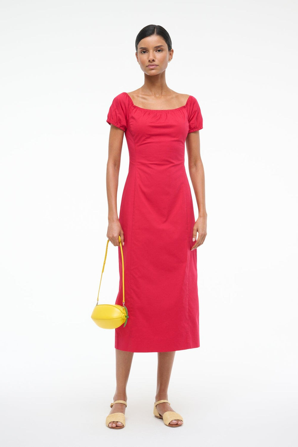 HELENE DRESS CHERRY - STAUD sale