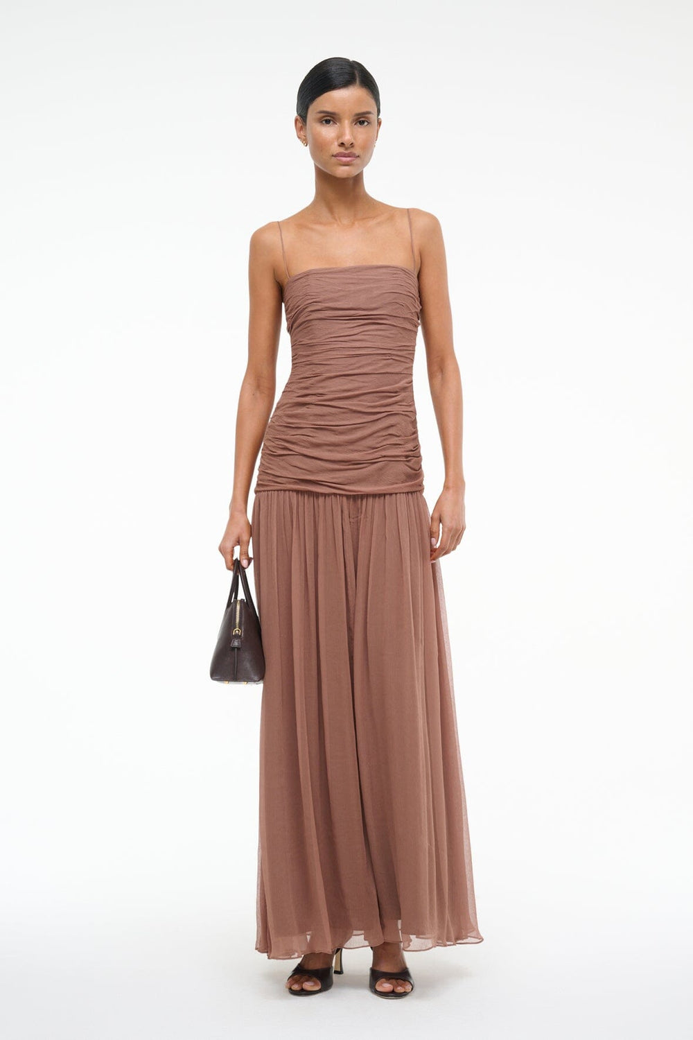 DALTON DRESS MOCHA - STAUD sale