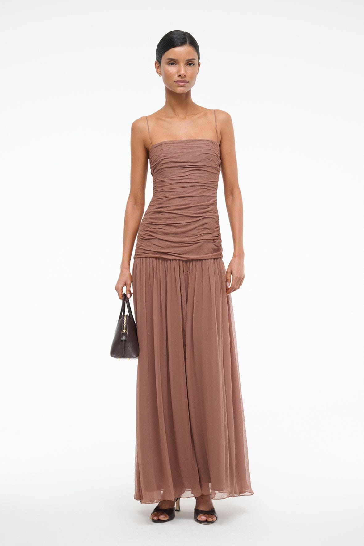 DALTON DRESS MOCHA - STAUD sale