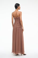 DALTON DRESS MOCHA - STAUD sale