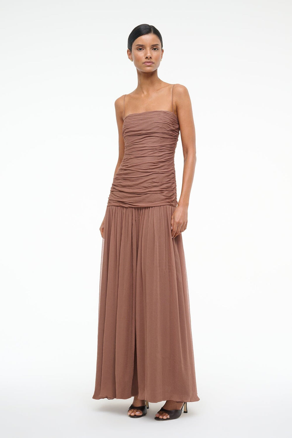 DALTON DRESS MOCHA - STAUD sale