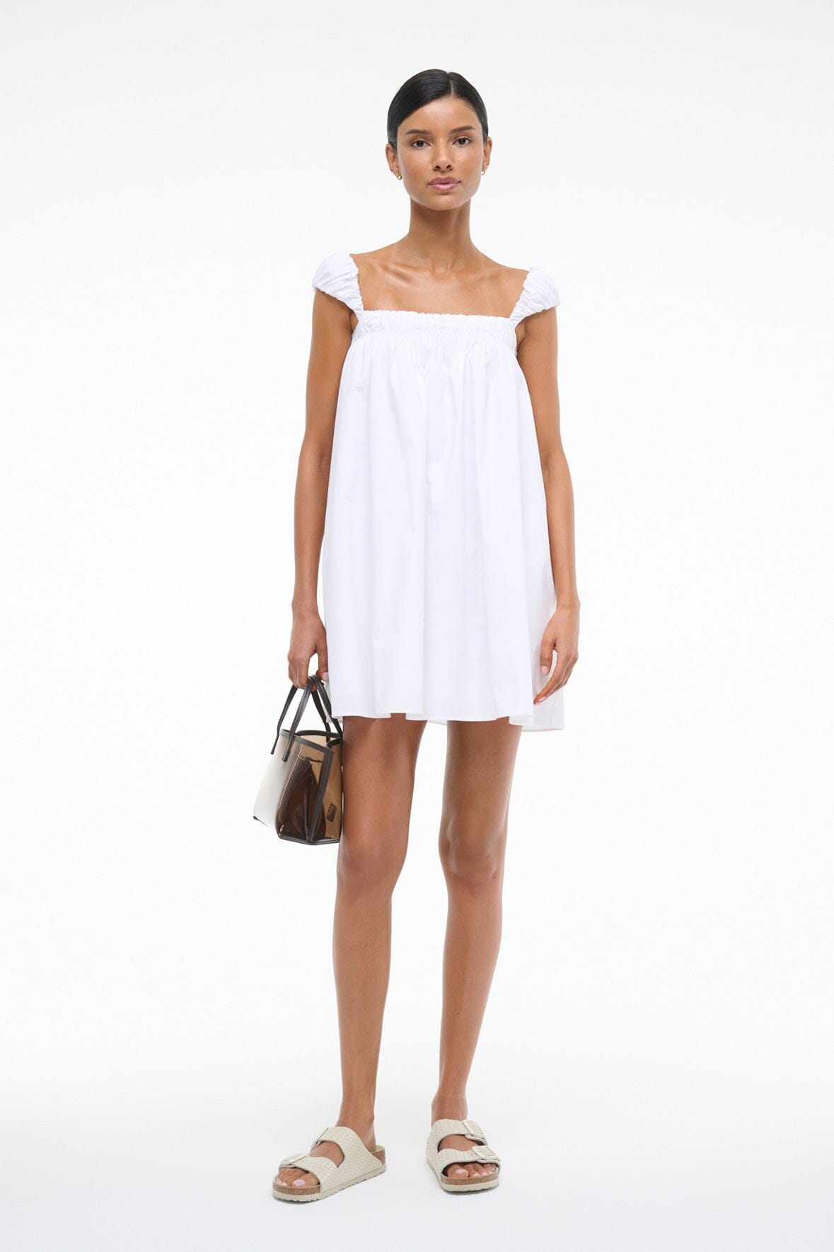 BEAU DRESS WHITE - STAUD for sale