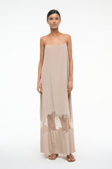 DELFINA SILK DRESS DUNE - STAUD US