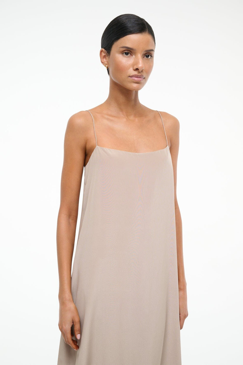 DELFINA SILK DRESS DUNE - STAUD US