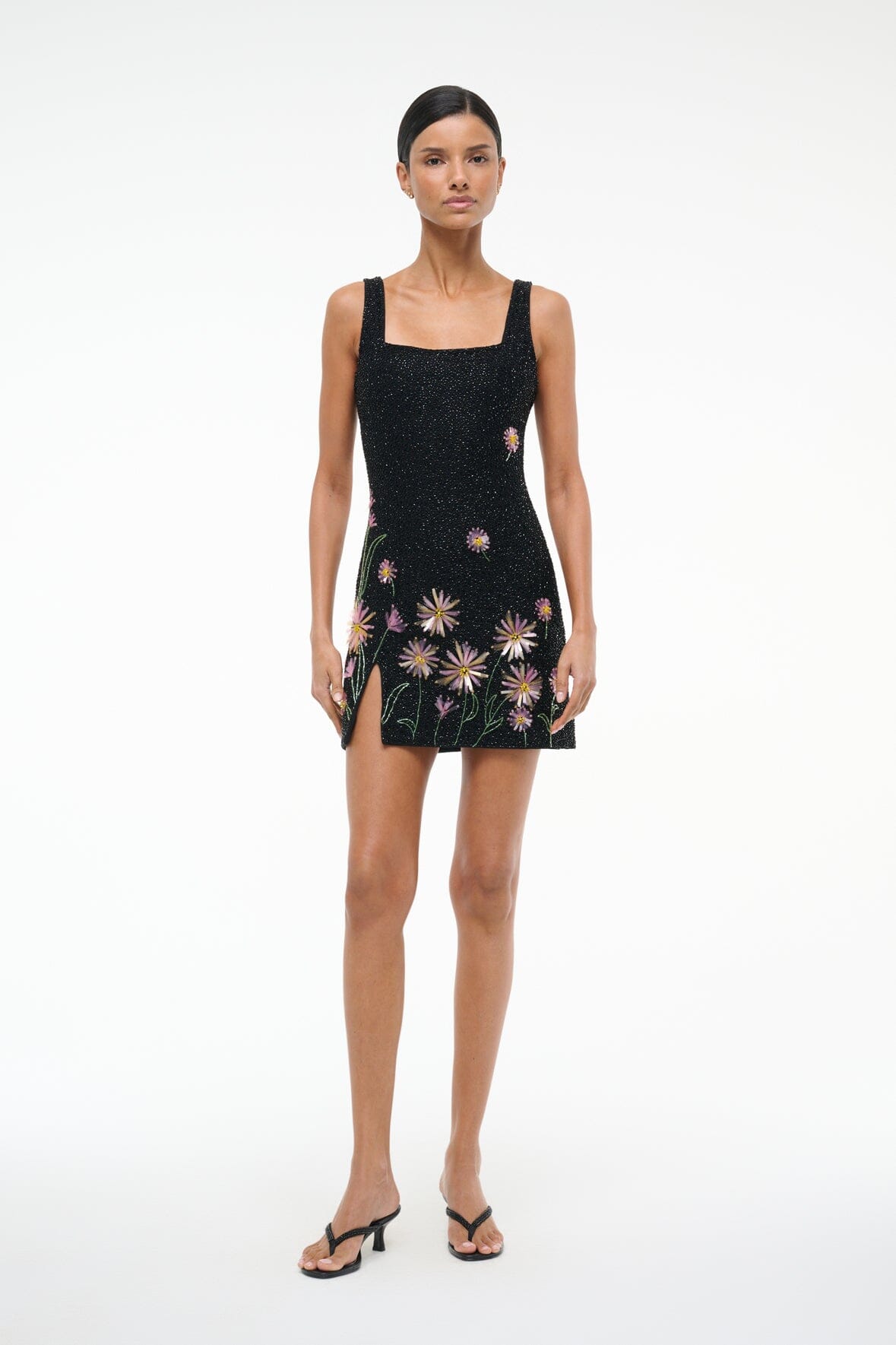 LE SABLE DRESS DAHLIA DAYDREAM BLACK - STAUD outlet