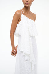 ISA DRESS WHITE EYELET - STAUD sale