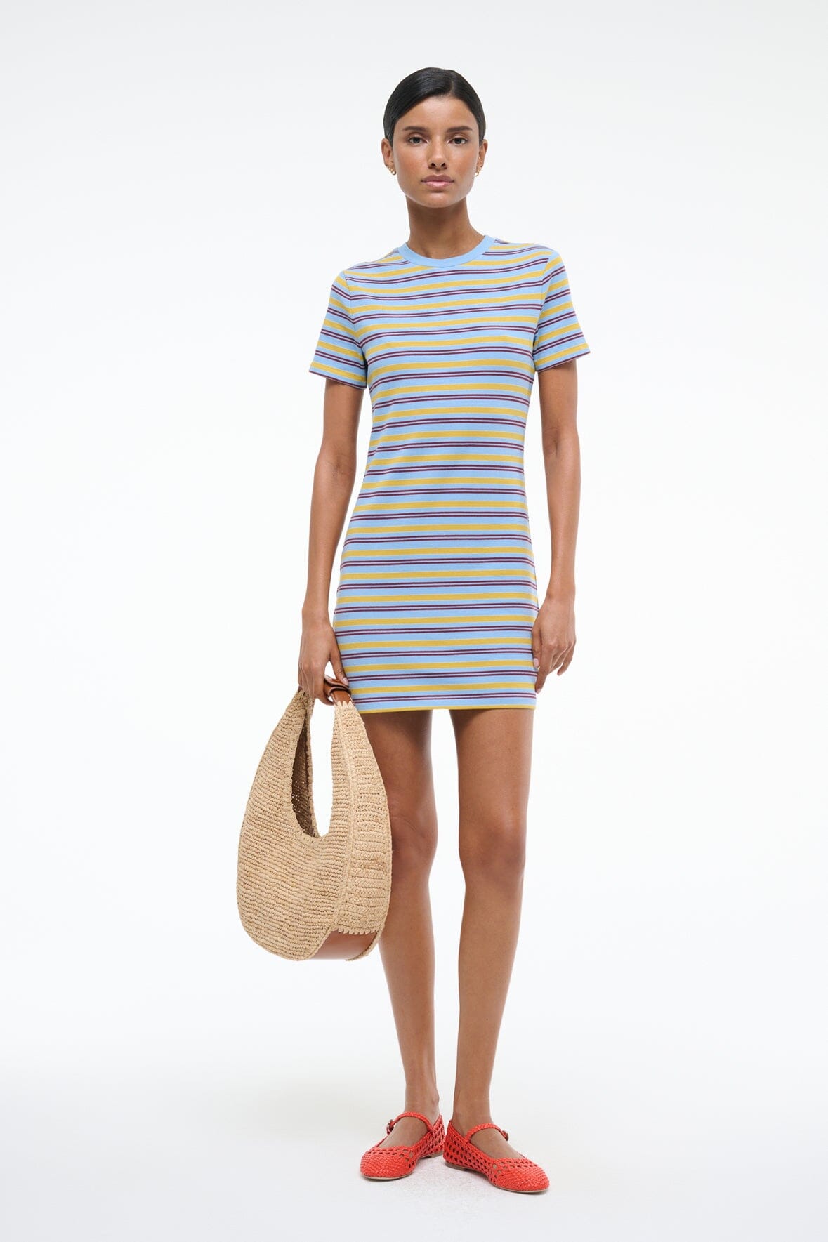 WADE DRESS LINUS STRIPE - STAUD outlet