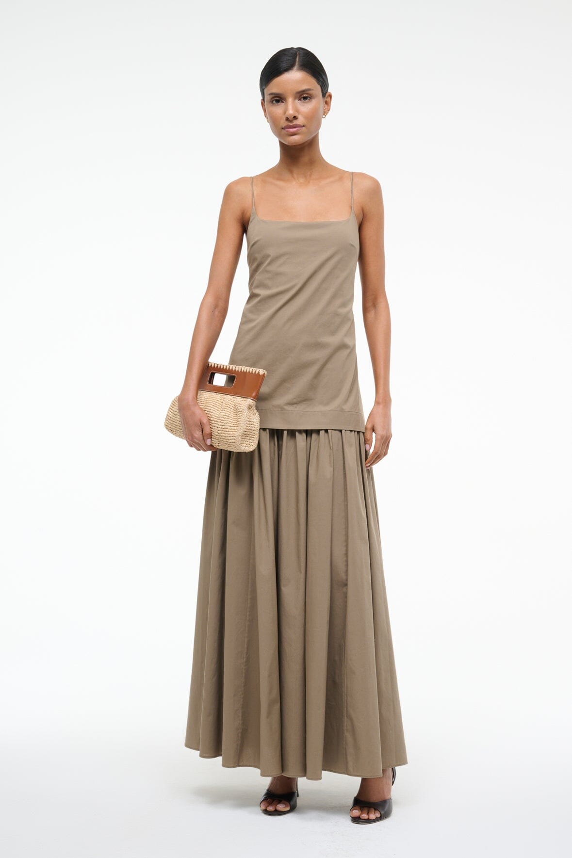 ARI DRESS TAUPE - STAUD sale