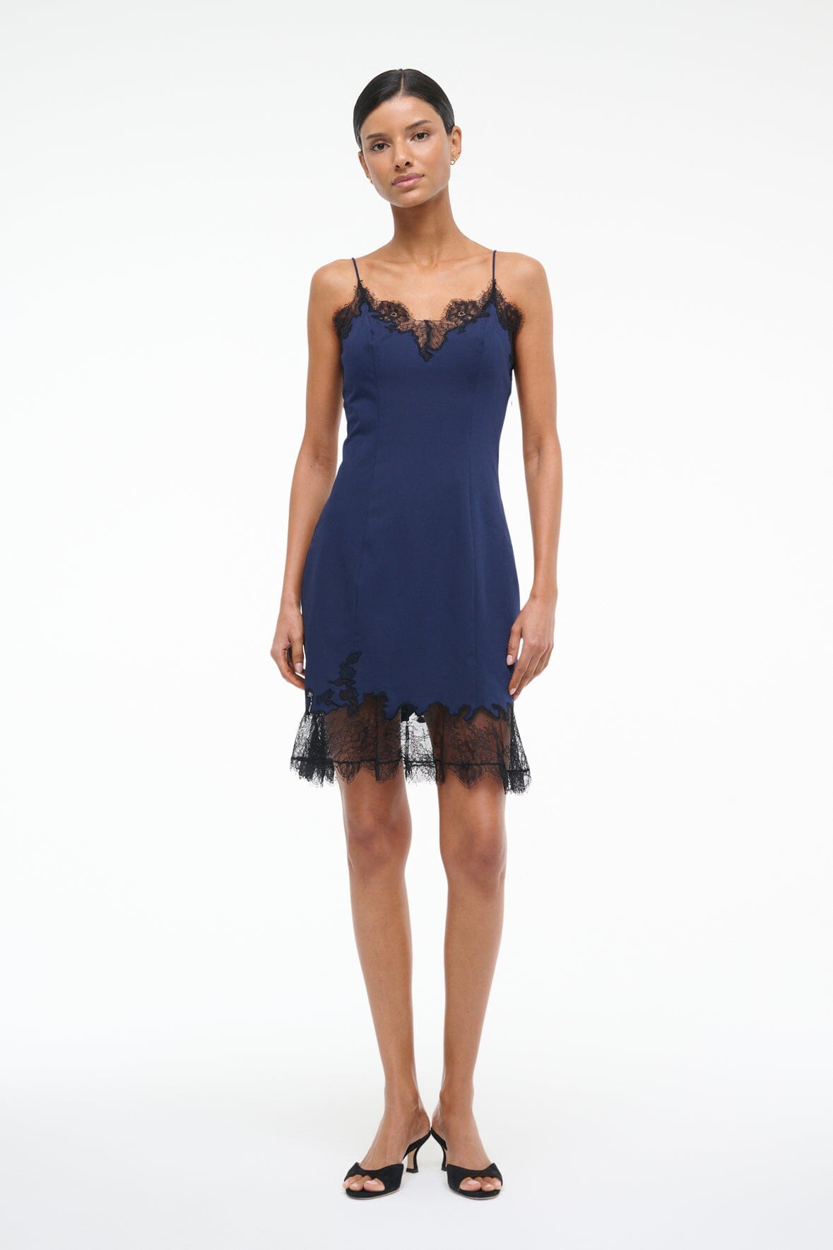 NADIA MINI DRESS NAVY - STAUD US