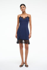 NADIA MINI DRESS NAVY - STAUD US