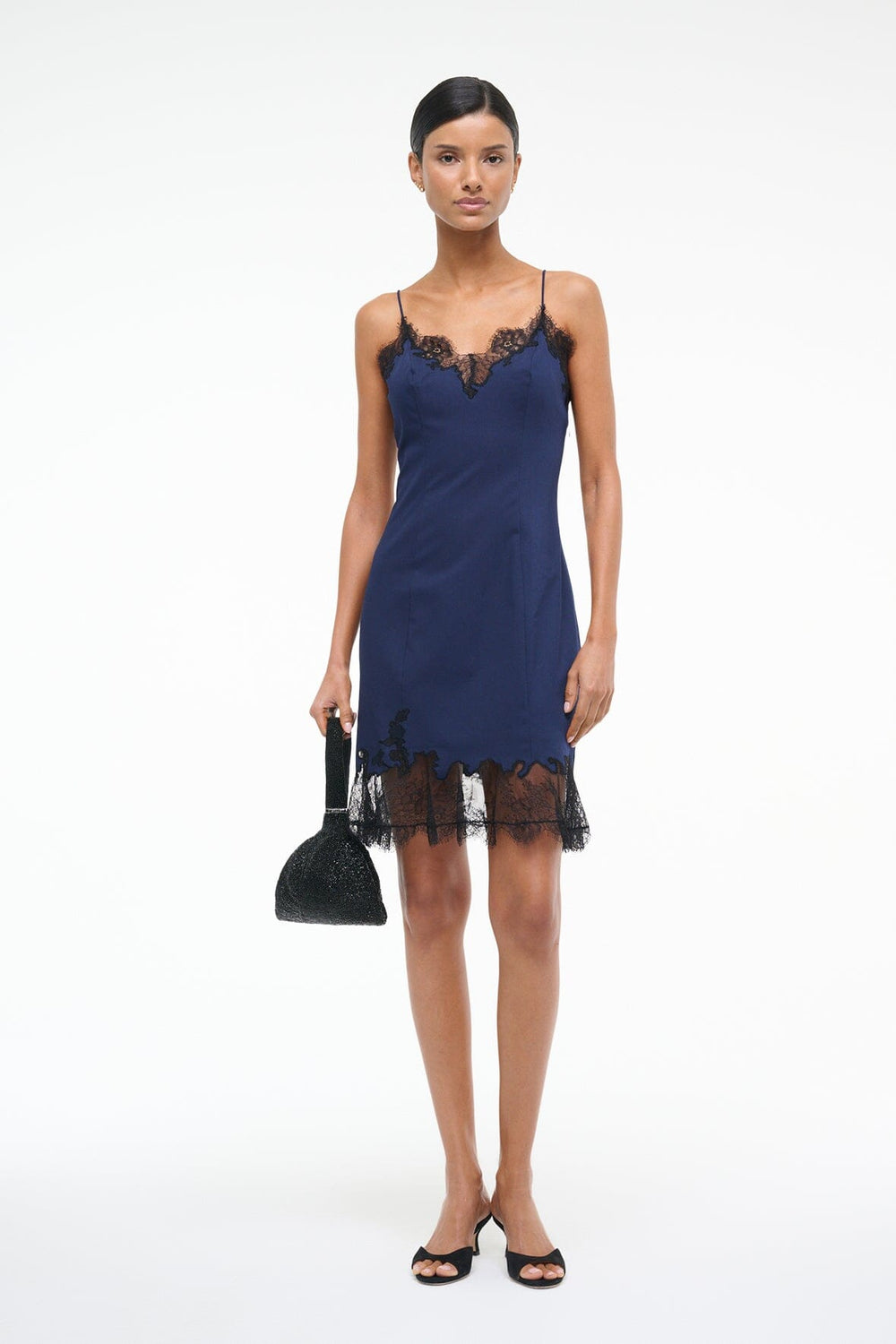 NADIA MINI DRESS NAVY - STAUD US