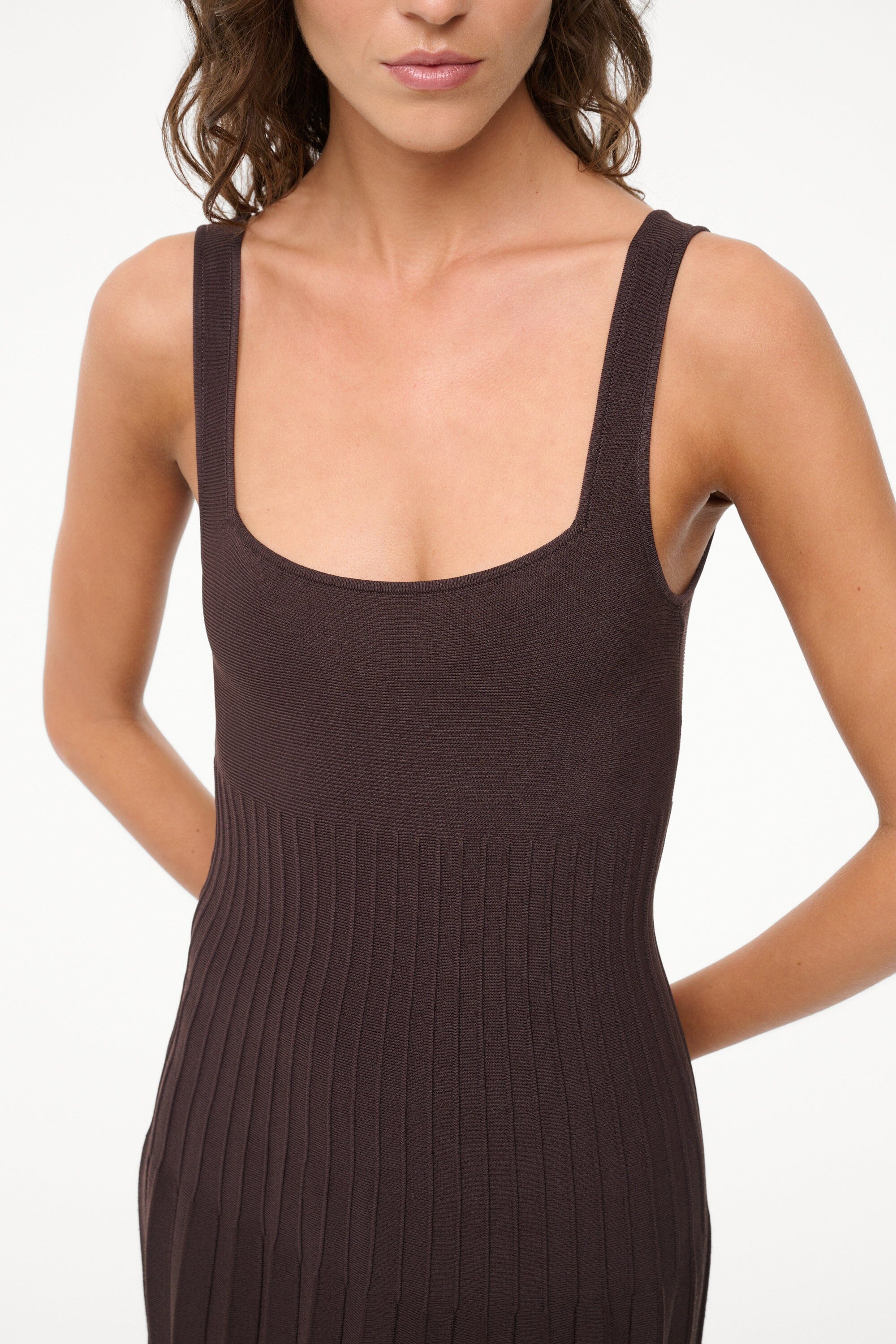 ELLISON DRESS EARTH - STAUD sale