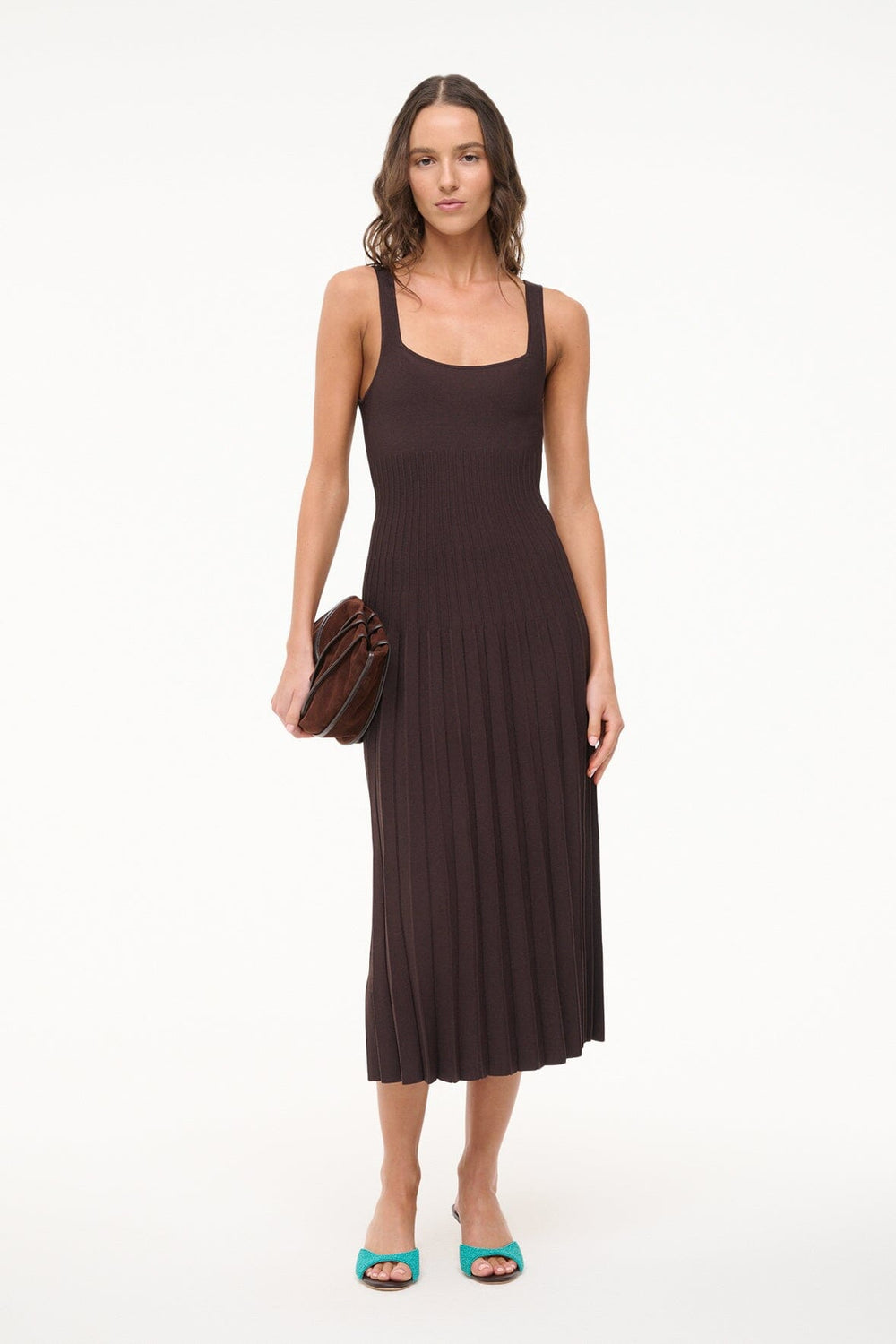 ELLISON DRESS EARTH - STAUD sale