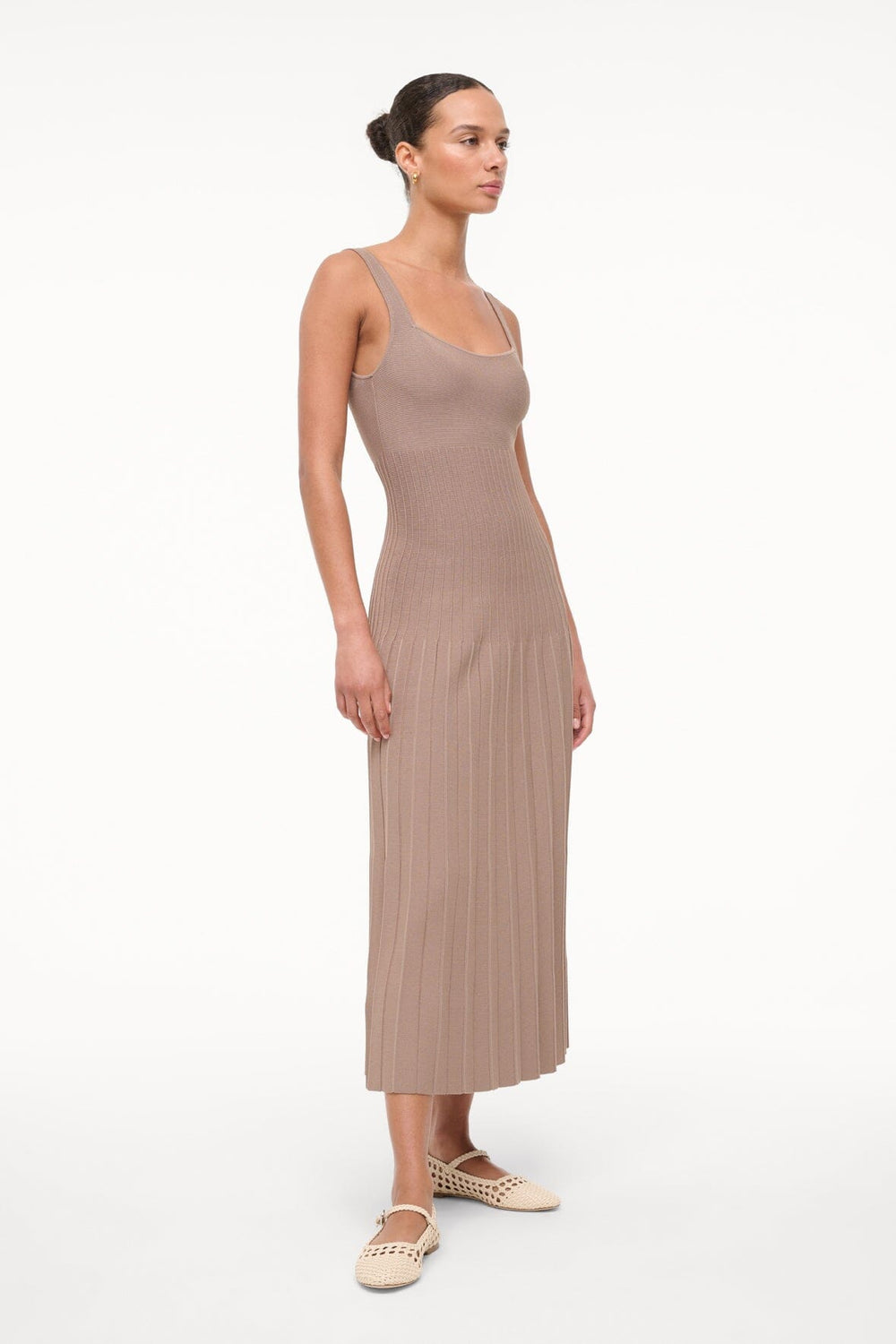 ELLISON DRESS TAUPE - STAUD for sale