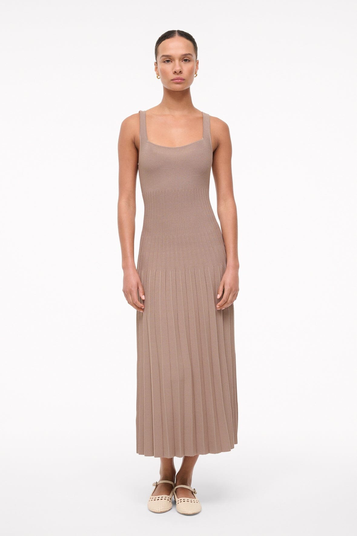 ELLISON DRESS TAUPE - STAUD for sale