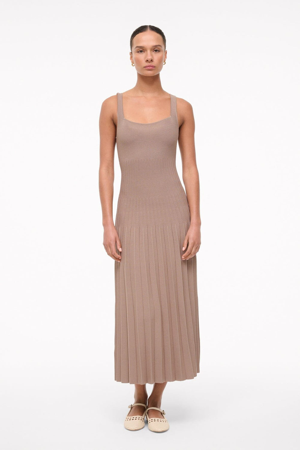 ELLISON DRESS TAUPE - STAUD for sale