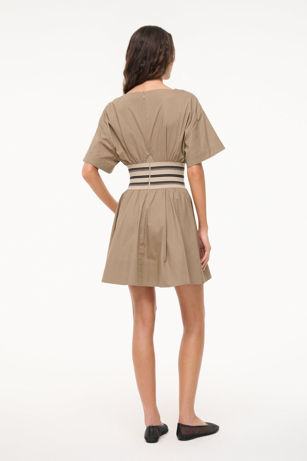 AMY MINI DRESS TAUPE - STAUD US