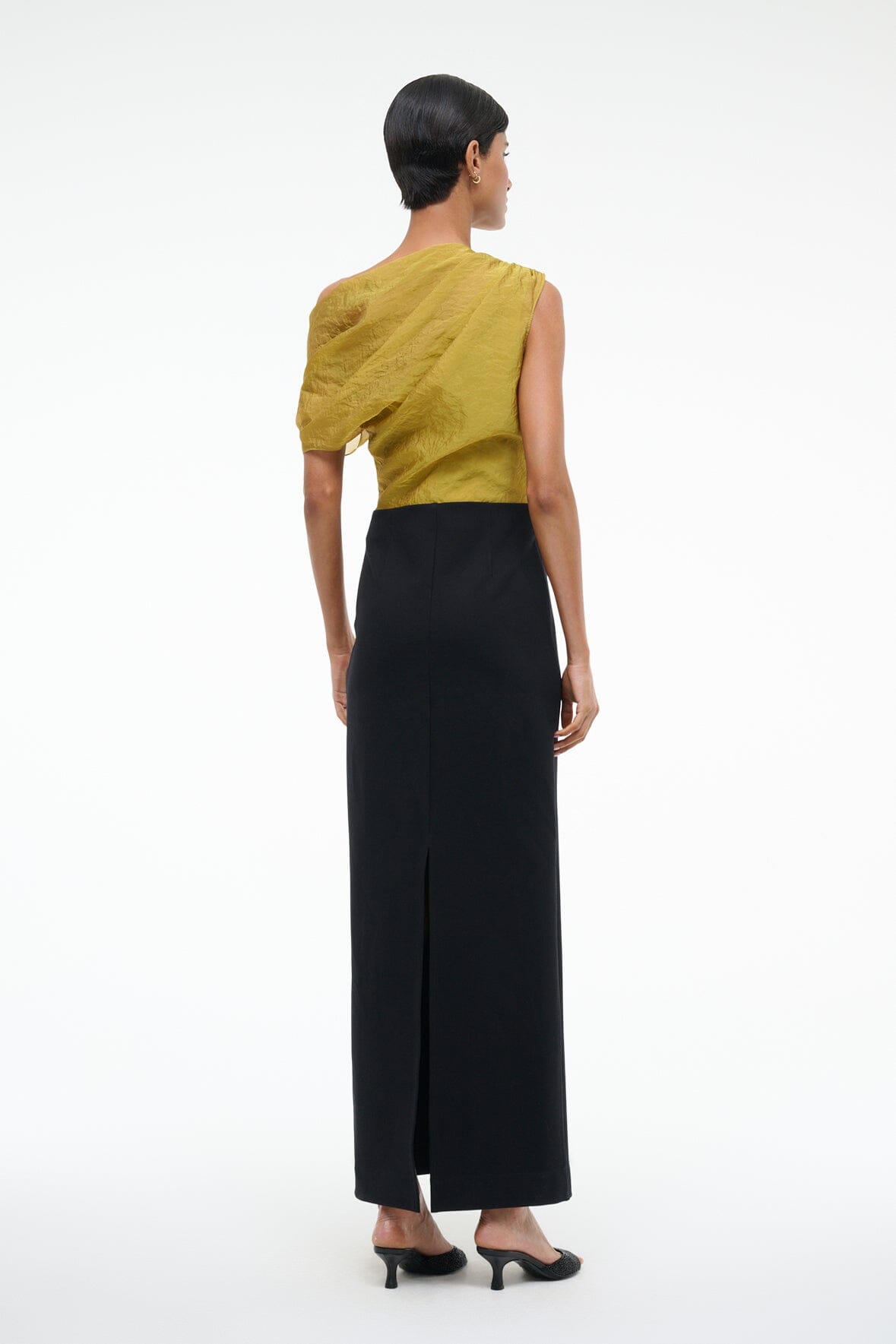 TOPAZ DRESS CHARTREUSE/BLACK - STAUD near me